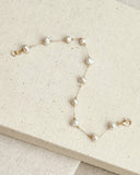 Freshwater Pearl Bracelet – Gold Beaded Pearl Chain Bracelet