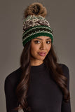 Panache - Cream Deer Winter Pattern Pom Hat
