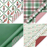Northfolk Pine Nutcracker Wrapping Paper Bundle 4-pack