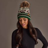 Panache - Cream Deer Winter Pattern Pom Hat