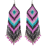 Tribal Roots - Chevron Fringe Earrings