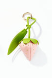 Bag charm and Strawberry keychain: Pink / Synthetic