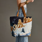 Panache - Dk. Blue Ski Trip Scene Tote