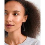 Pilgrim - BAYLEN chain earrings silver-plated - Silver