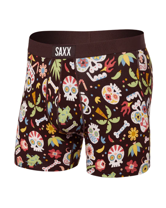 SAXX VIBE Super Soft Boxer Brief /Dia Los Muertos - Fudge