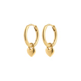 Pilgrim - ALAIA recycled tiny heart pendant earrings - Gold