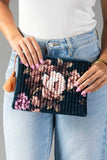 Panache - Navy & Multicolored Floral Pouch