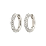 Pilgrim - TATUM recycled medium crystals hoop earrings 18 mm