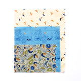 Reusable Beeswax Food Wraps: Surfer Girls Set of 3