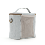 Pinstripe Heather Grey Petite Lunch Poche