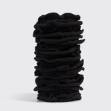 Recycled Fabric Petal Hair Elastics 10pc Set - Black