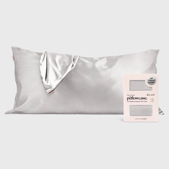 Satin Pillowcase King - Silver