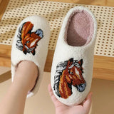Cozy Horse Slippers: W 9-10
