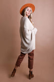 Bat Sleeve Knit Cardigan - Beige