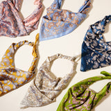 Classic Paisley Silk-Feel Polyester Bandana: Beige