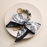 Scarf Bow Keychain with Gold Chain Link