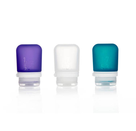 GoToob+ 3-Pack Refillable Silicone Travel Bottles: Small 1.7 fl oz / 53 ml