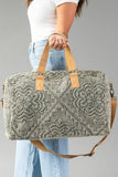 Panache - Sage Vintage Inspired Textured Duffel