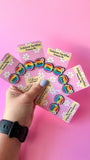 70's Rainbow Glasses Pronoun Pins: He/ They