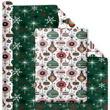 30" x 10' Wrapping Paper Bundle (4-pack) | Retro Santa Cheer
