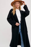 EFFORTLESS KNITTED TRENCH COAT - Black