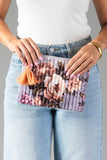 Panache - Lavender & Multicolored Floral Pouch