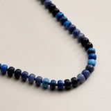 Colorful Beaded Bag Charm with Gold Clasp Trendy Accessory: Blue