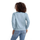 WestJet Women's Sueded Crop Sweatshirt - Stonewash Denim