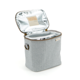 Pinstripe Heather Grey Petite Lunch Poche