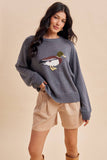 MALLARD DUCK KNITTED SWEATER: HEATHERED CHARCOAL