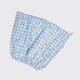 Kitsch - Satin Lined Flexi Shower Cap - Gingham Blue
