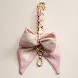Scarf Bow Keychain with Gold Chain Link