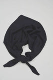 Soft Knit Triangle Shawl Scarf: Black