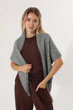 Soft Knit Triangle Shawl Scarf: Mocha