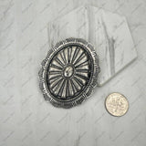 Silver metal oval wild slider