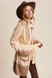 Western Horseshoe Belted Cardigan