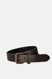 Dark Brown Leather with Copper Buckle Belt