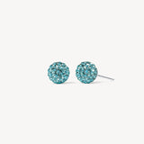 H & B - Birthstone Sparkle Ball Stud Earrings - 8MM