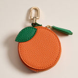 Citrus Orange Handbag Accent with Sleek Keychain Clasp