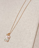 Freshwater Pearl & Floral Pendant Necklace – Gold
