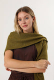 Soft Knit Triangle Shawl Scarf: Mocha