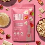Strawberries & Champagne 🍓 White Chocolate Popcorn: Canadian Packaging
