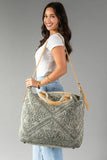 Panache - Sage Vintage Inspired Textured Tote