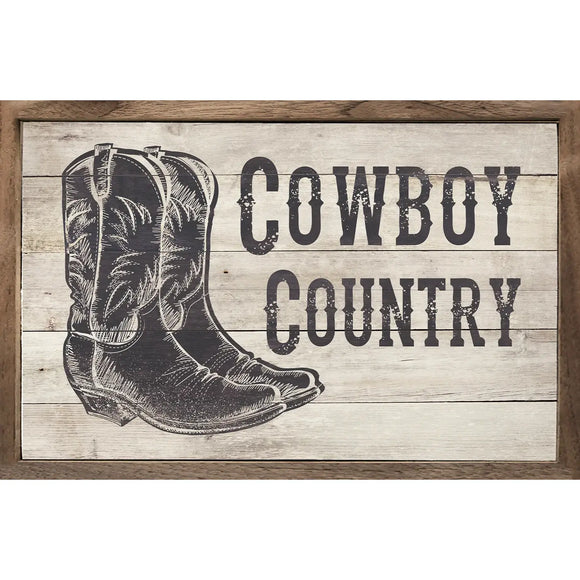Cowboy Country Boots Whitewash: 8 x 5 x 1.5