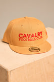 Cavalry 9FIFTY Pan Tan Red Wordmark Flat Brim Snap Back | Adult