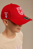 Cavalry 9FORTY Red Curved Brim with Shield | Child