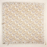 Classic Paisley Silk-Feel Polyester Bandana: Beige