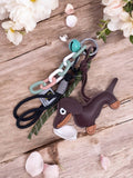 Bag charm and keychain Dog and bell: Brown / Synthetic