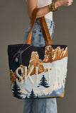 Panache - Dk. Blue Ski Trip Scene Tote