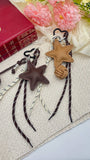 Bag charm and keychain Star: Brown / Synthetic